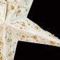 Preview: Baby Leela Zari Batik White - Foldable glowing star, paper poinsettia with 5 points, 40 cm